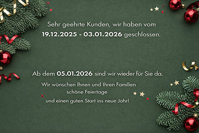 Öffnungszeiten Feiertage